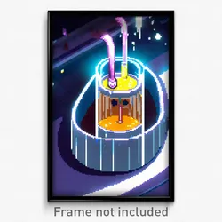 Pixel Art Poster - Liquid Vestibule (8 Bit Psychedelic Trippy Video Game Print)