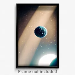 Pixel Art Poster - Spherical Vale (8 Bit Psychedelic Trippy Video Game Print)