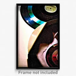 Pixel Art Poster - Voluminous Vinyl Record (8 Bit Psychedelic Video Game Print)