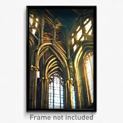 Pixel Art Poster - Elaborate Chantry (8 Bit Psychedelic Trippy Video Game Print)