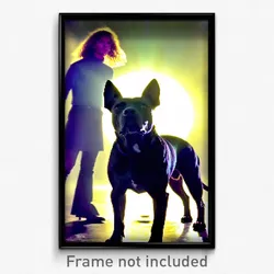 Pixel Art Poster - Colossal Dog (8 Bit Psychedelic Trippy Video Game Print)