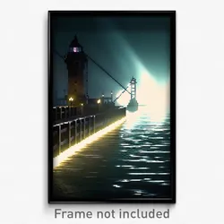 Pixel Art Poster - Dark Quay (8 Bit Psychedelic Trippy Weird Video Game Print)