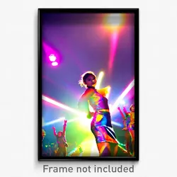 Pixel Art Poster - Energetic Nation (8 Bit Psychedelic Trippy Video Game Print)