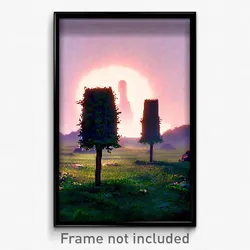 Pixel Art Poster - Measly Copse (8 Bit Psychedelic Trippy Video Game Print)