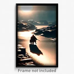 Pixel Art Poster - Shadowy Anchorage (8 Bit Psychedelic Trippy Video Game Print)