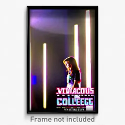 Pixel Art Poster - Vivacious College (8 Bit Psychedelic Trippy Video Game Print)