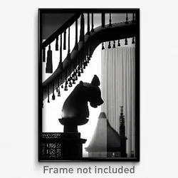 Pixel Art Poster - Black And White Barony (8 Bit Psychedelic Video Game Print)