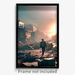 Pixel Art Poster - Hard To Find Earthquake (8 Bit Psychedelic Video Game Print)