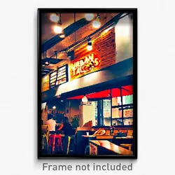 Pixel Art Poster - Urban Tacos (8 Bit Psychedelic Trippy Weird Video Game Print)
