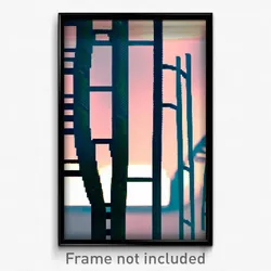 Pixel Art Poster - Squiggly Ladder (8 Bit Psychedelic Trippy Video Game Print)