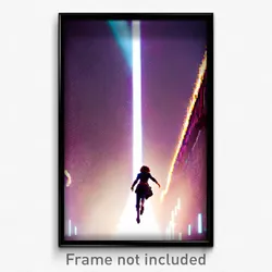 Pixel Art Poster - Exotic Heights (8 Bit Psychedelic Trippy Video Game Print)