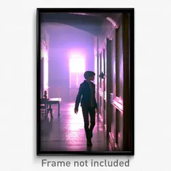 Pixel Art Poster - Unknown Room (8 Bit Psychedelic Trippy Video Game Print)