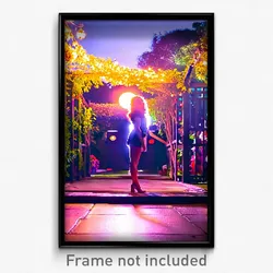 Pixel Art Poster - Outrageous Yard (8 Bit Psychedelic Trippy Video Game Print)