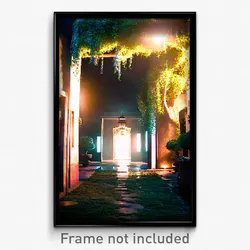 Pixel Art Poster - Stimulating Courtyard (8 Bit Psychedelic Video Game Print)