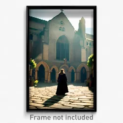 Pixel Art Poster - Pleasant Abbey (8 Bit Psychedelic Trippy Video Game Print)