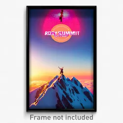 Pixel Art Poster - Rosy Summit (8 Bit Psychedelic Trippy Weird Video Game Print)