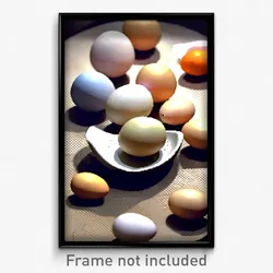 Pixel Art Poster - Grand Eggs (8 Bit Psychedelic Trippy Weird Video Game Print)