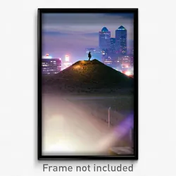 Pixel Art Poster - Urban Mound (8 Bit Psychedelic Trippy Weird Video Game Print)