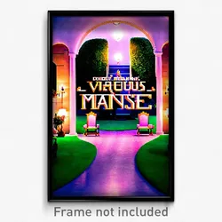 Pixel Art Poster - Vivacious Manse (8 Bit Psychedelic Trippy Video Game Print)
