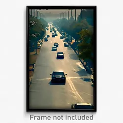 Pixel Art Poster - Dreary Boulevard (8 Bit Psychedelic Trippy Video Game Print)