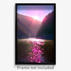 Pixel Art Poster - Pretty Reservoir (8 Bit Psychedelic Trippy Video Game Print)