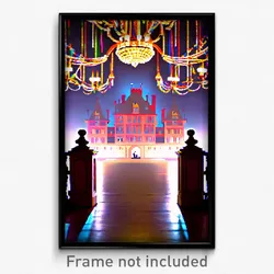 Pixel Art Poster - Tremendous Chateau (8 Bit Psychedelic Video Game Print)