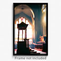 Pixel Art Poster - Neglected Pulpit (8 Bit Psychedelic Trippy Video Game Print)
