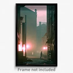 Pixel Art Poster - Dreary Ghetto (8 Bit Psychedelic Trippy Video Game Print)