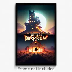Pixel Art Poster - Infamous Burrow (8 Bit Psychedelic Trippy Video Game Print)