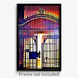 Pixel Art Poster - Brilliant Gate (8 Bit Psychedelic Trippy Video Game Print)