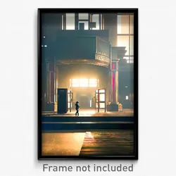 Pixel Art Poster - Dangerous Bank (8 Bit Psychedelic Trippy Video Game Print)