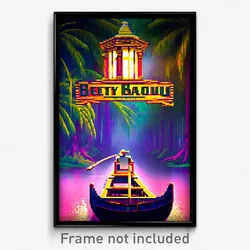 Pixel Art Poster - Classic Bayou (8 Bit Psychedelic Trippy Video Game Print)