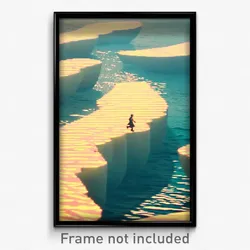 Pixel Art Poster - Cultured Sea (8 Bit Psychedelic Trippy Video Game Print)