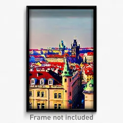 Pixel Art Poster - Valuable Prague (8 Bit Psychedelic Trippy Video Game Print)