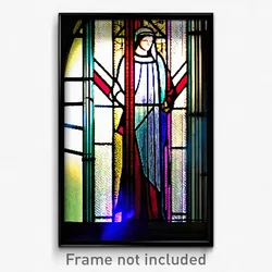 Pixel Art Poster - Unrealistic Stained Glass (8 Bit Video Game Print)
