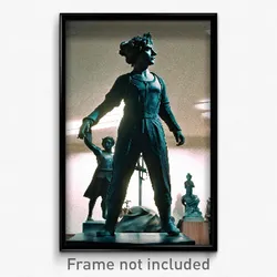 Pixel Art Poster - Unkempt Statue (8 Bit Psychedelic Trippy Video Game Print)