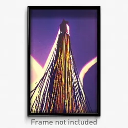 Pixel Art Poster - Webbed March (8 Bit Psychedelic Trippy Video Game Print)