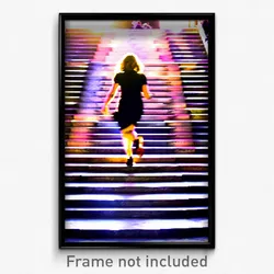 Pixel Art Poster - Prestigious Steps (8 Bit Psychedelic Trippy Video Game Print)
