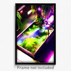 Pixel Art Poster - Thick Terrarium (8 Bit Psychedelic Trippy Video Game Print)