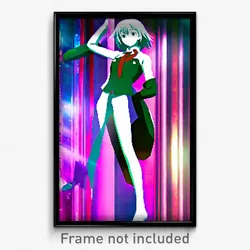 Pixel Art Poster - Tall Anime (8 Bit Psychedelic Trippy Weird Video Game Print)