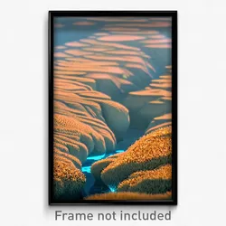 Pixel Art Poster - Squiggly Tundra (8 Bit Psychedelic Trippy Video Game Print)