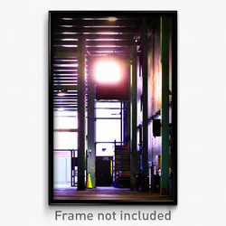 Pixel Art Poster - Tidy Warehouse (8 Bit Psychedelic Trippy Video Game Print)