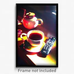 Pixel Art Poster - Remote Tea (8 Bit Psychedelic Trippy Weird Video Game Print)