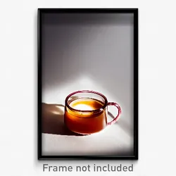Pixel Art Poster - Simplistic Hot Tea (8 Bit Psychedelic Video Game Print)