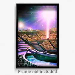 Pixel Art Poster - Sparkling Amphitheatre (8 Bit Psychedelic Video Game Print)