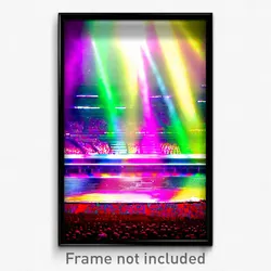 Pixel Art Poster - Multicolored Arena (8 Bit Psychedelic Video Game Print)