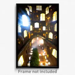 Pixel Art Poster - Unusual Catacombs (8 Bit Psychedelic Trippy Video Game Print)