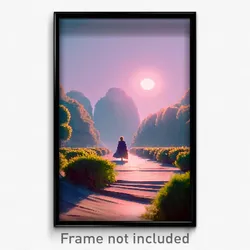 Pixel Art Poster - Silent Province (8 Bit Psychedelic Trippy Video Game Print)