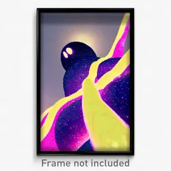 Pixel Art Poster - Squiggly Giant (8 Bit Psychedelic Trippy Video Game Print)