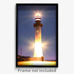 Pixel Art Poster - Big Lighthouse (8 Bit Psychedelic Trippy Video Game Print)